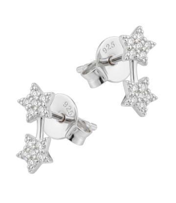 Binary Stars Silver Stud Earring STS-6957